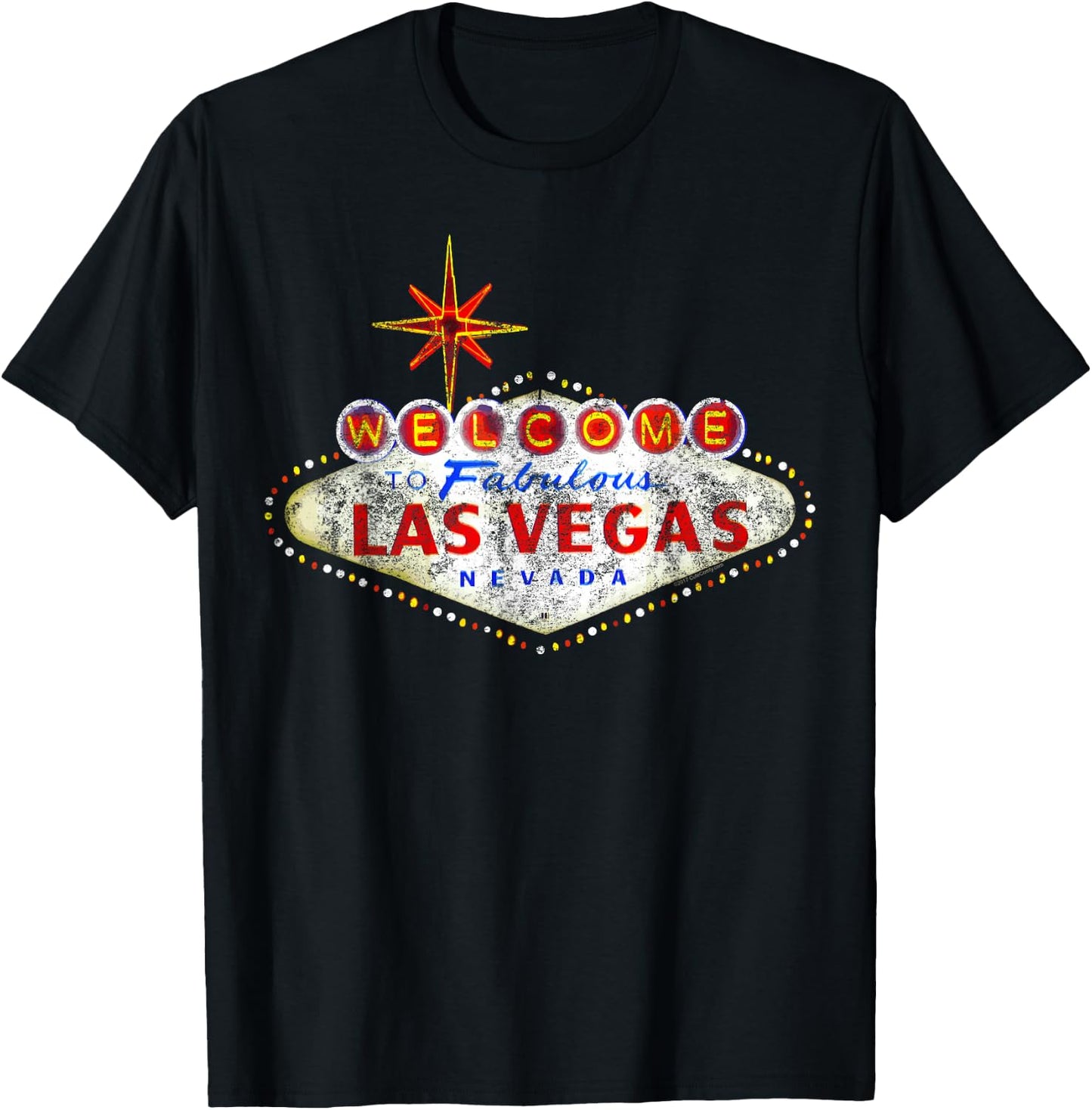Welcome to Las Vegas Nevada Vintage Sign Souvenir T-Shirt - T-Shirt | Black