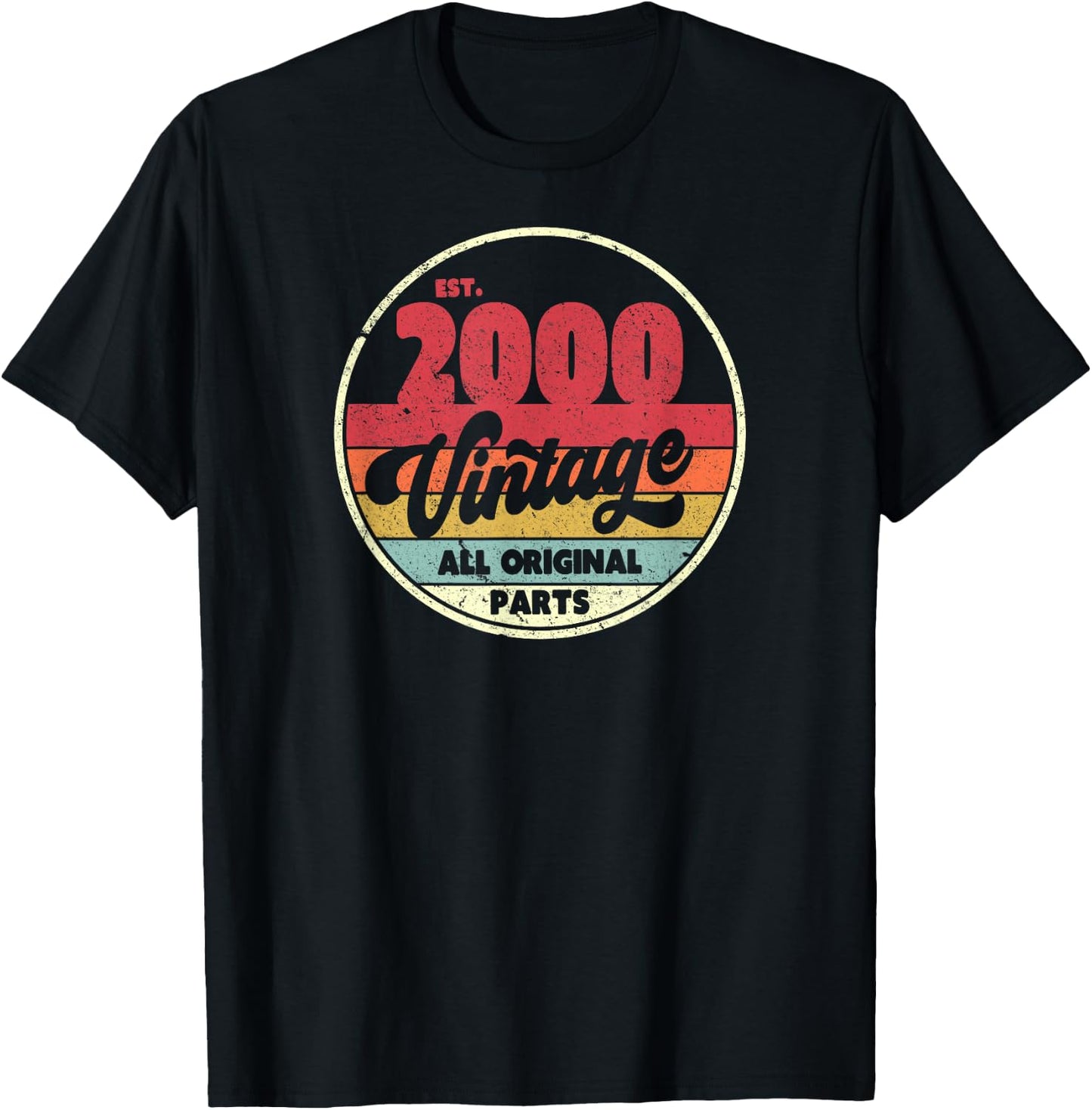 2000 Vintage Shirt, Birthday Gift . Retro Style T-Shirt - T-Shirt | Black