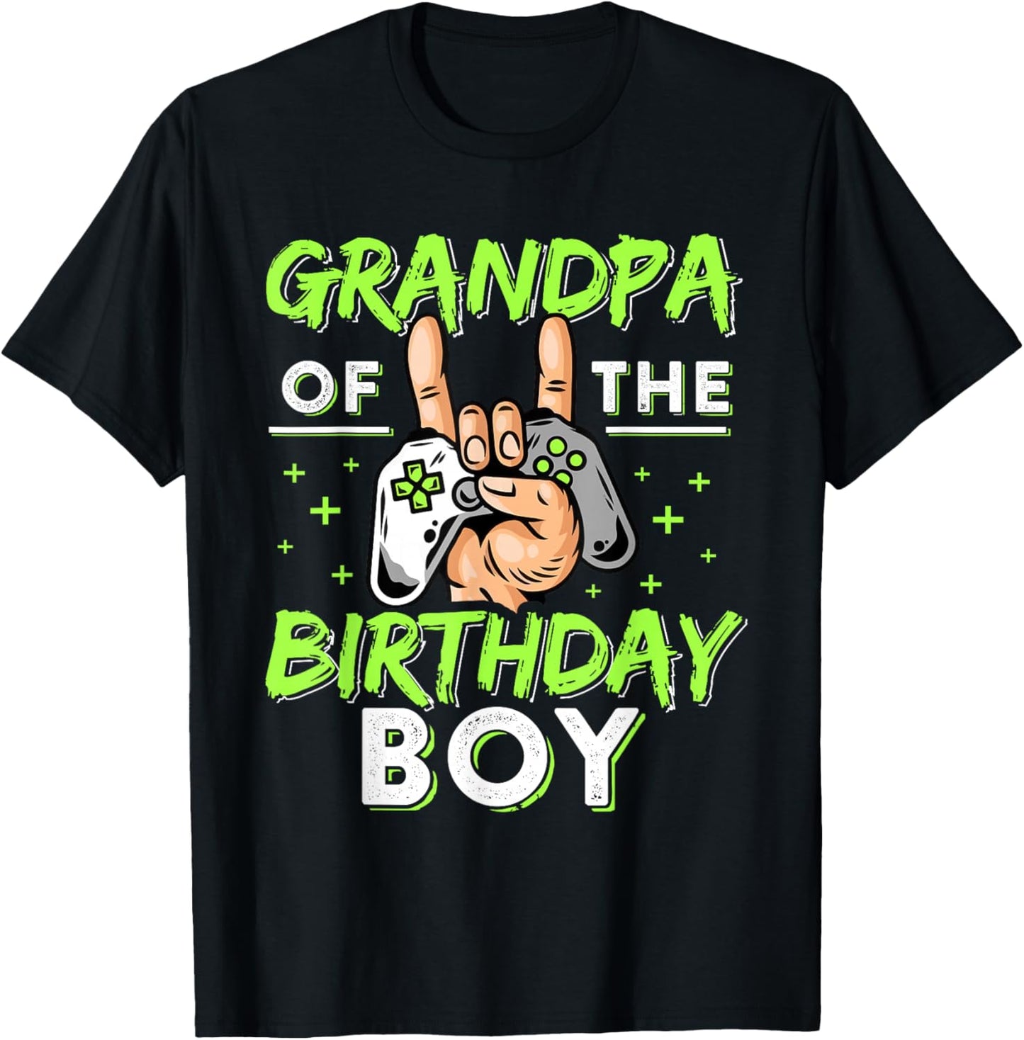 Gamer Birthday Grandpa of the Birthday Boy Video Game Kids T-Shirt - T-Shirt | Black