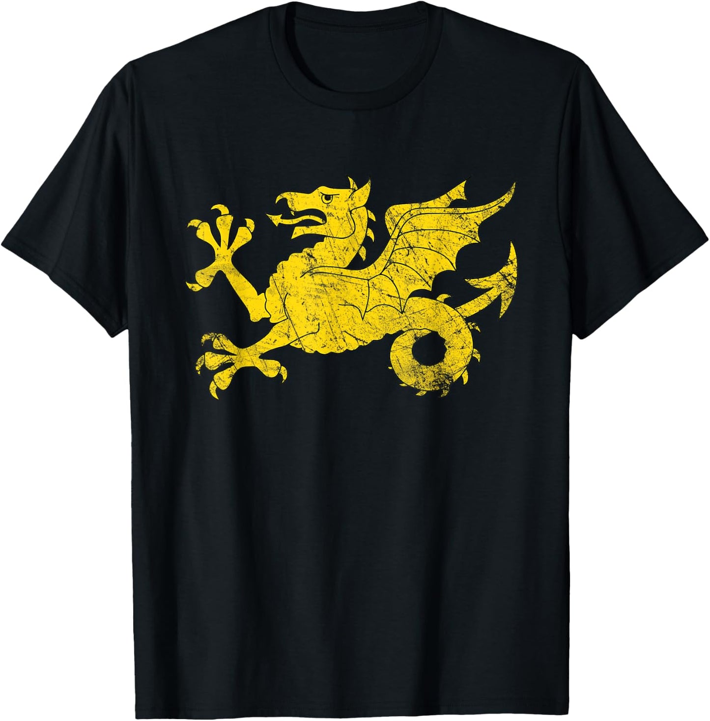 England Medieval Britain Ancient Dragon Wessex Wyvern Anglo T-Shirt - T-Shirt | Black