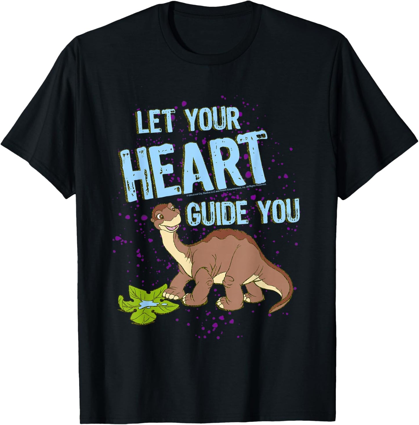 Land Before Time Littlefoot Let Your Heart Guide You T-Shirt - T-Shirt | Black