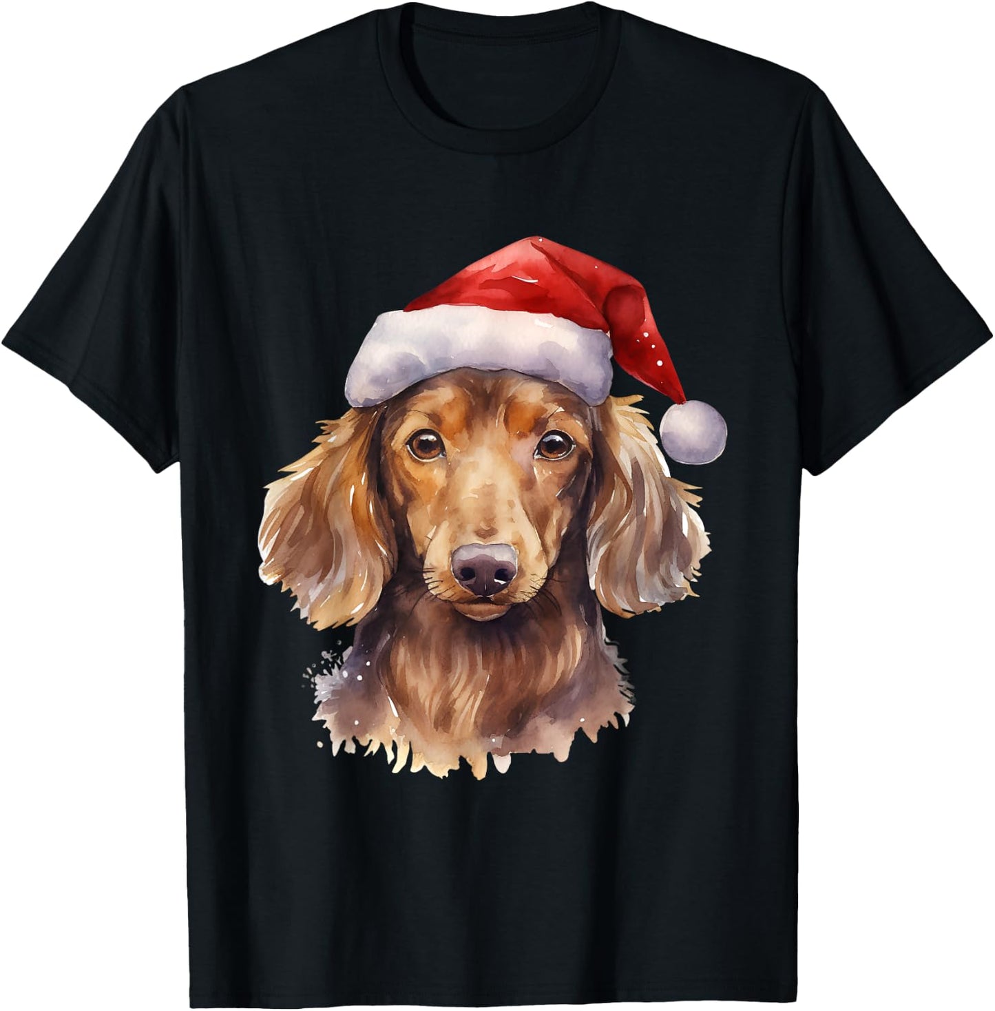 Dachshund Christmas Dog T-Shirt - T-Shirt | Black