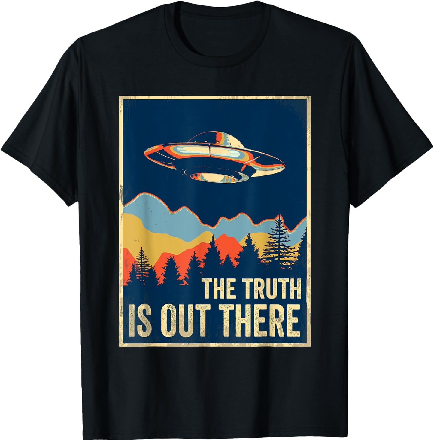 The Truth Is Out There Shirt Area 51 Alien UFO T-Shirt - T-Shirt | Black