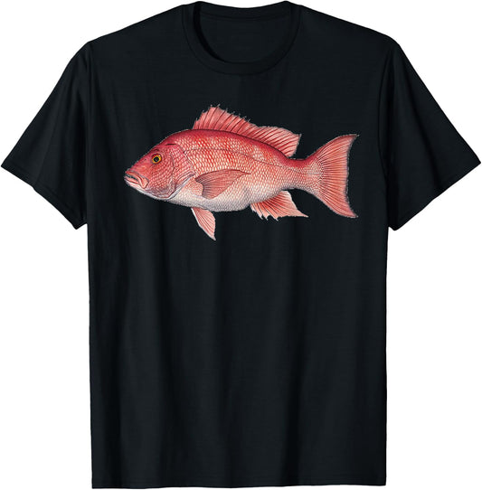 Red Snapper Shirt - Red Snapper Fishing Shirt T-Shirt - T-Shirt | Black