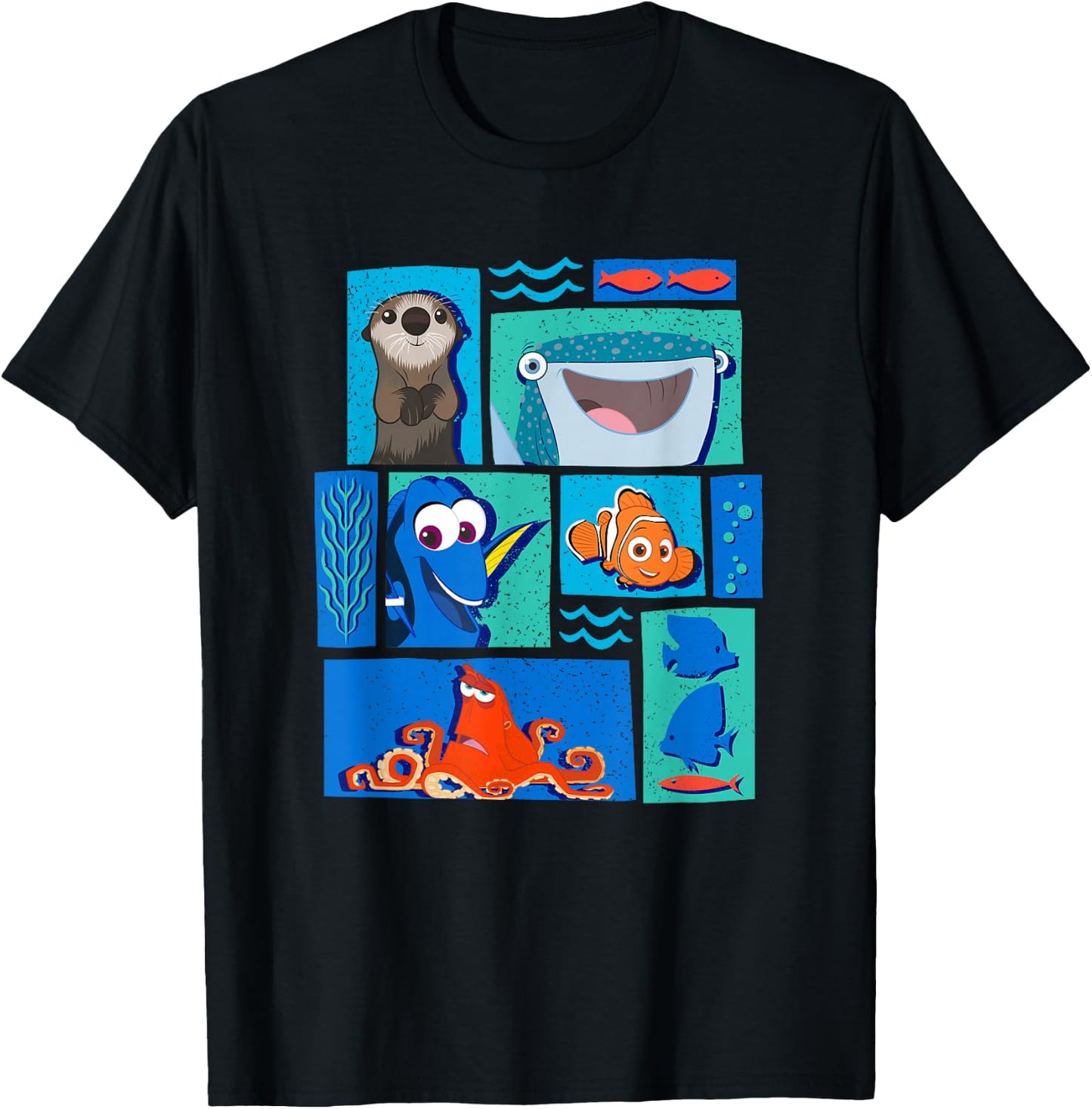 Disney Pixar Finding Dory Characters T-Shirt - T-Shirt | Black