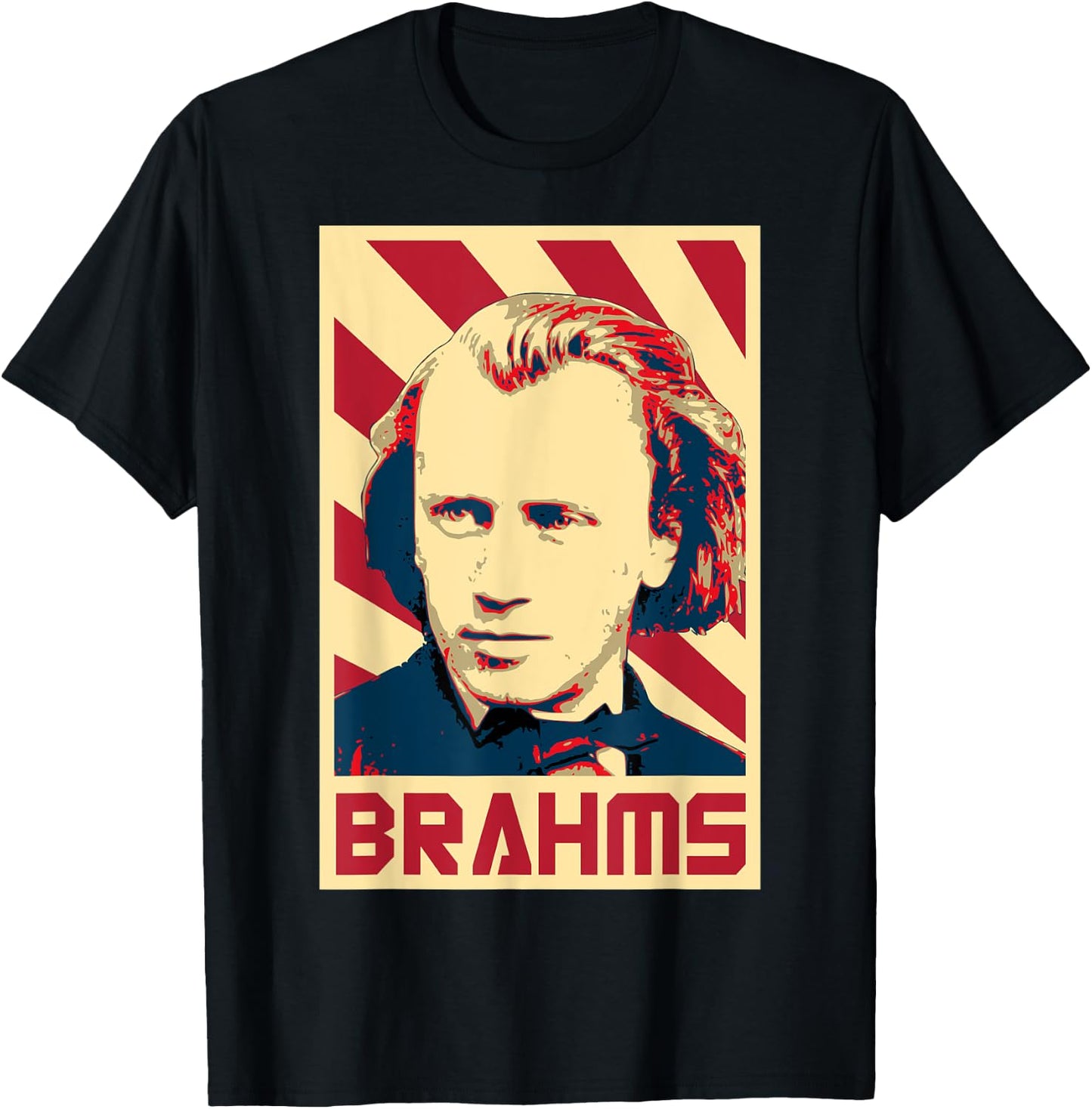 Johannes Brahms Classical Music Composer Retro T-Shirt - T-Shirt | Black