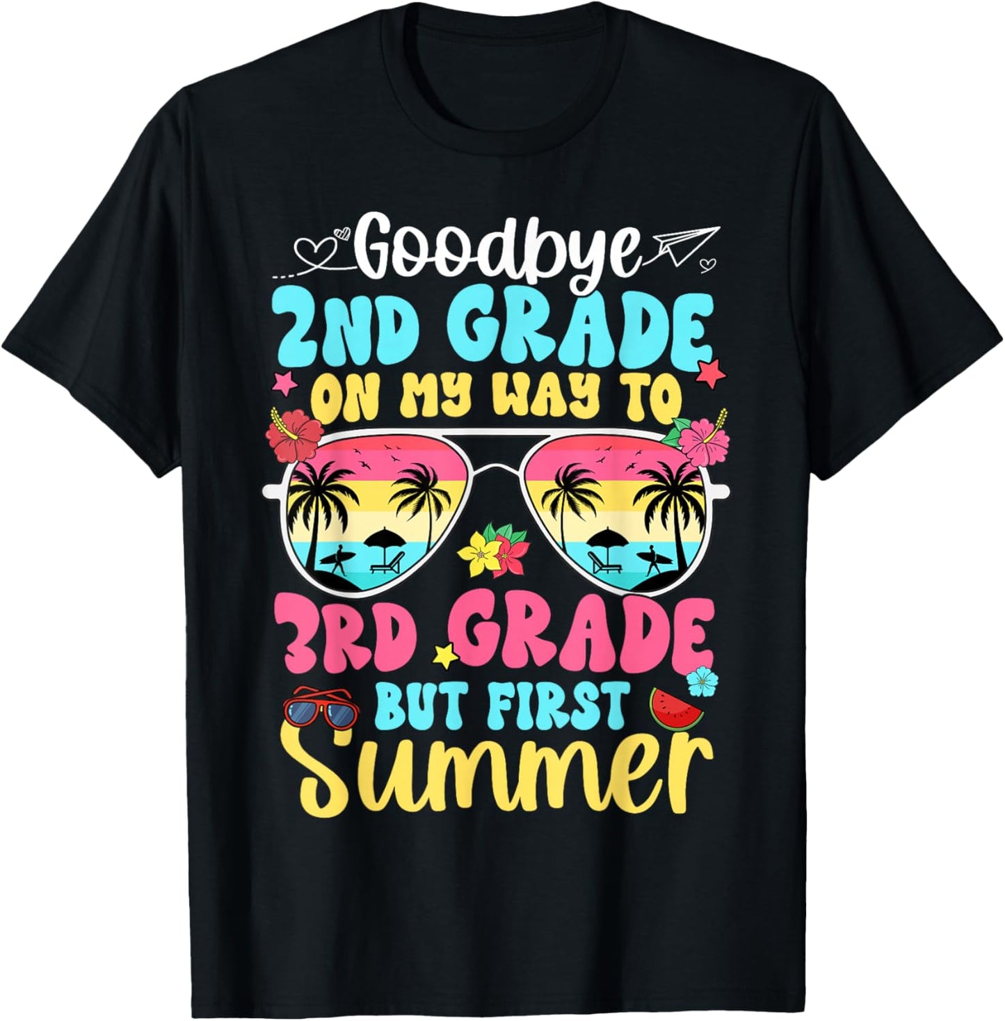 Good Bye 2nd Grade On My Way to 3rd Grade Boy Girl Student T-Shirt - T-Shirt | Black