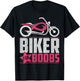 Biker For Boobs Against Breast Cancer Motorcycle T-Shirt - T-Shirt | Black