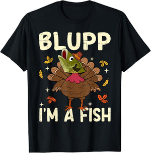 Thanksgiving Fake Fish Thanksgiving Turkey Fish Funny T-Shirt - T-Shirt | Black