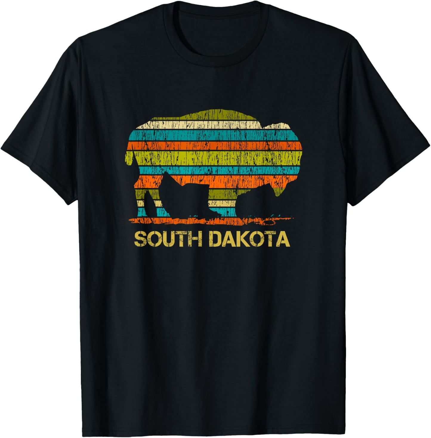 Buffalo for a South Dakota Vacation T-Shirt - T-Shirt | Black