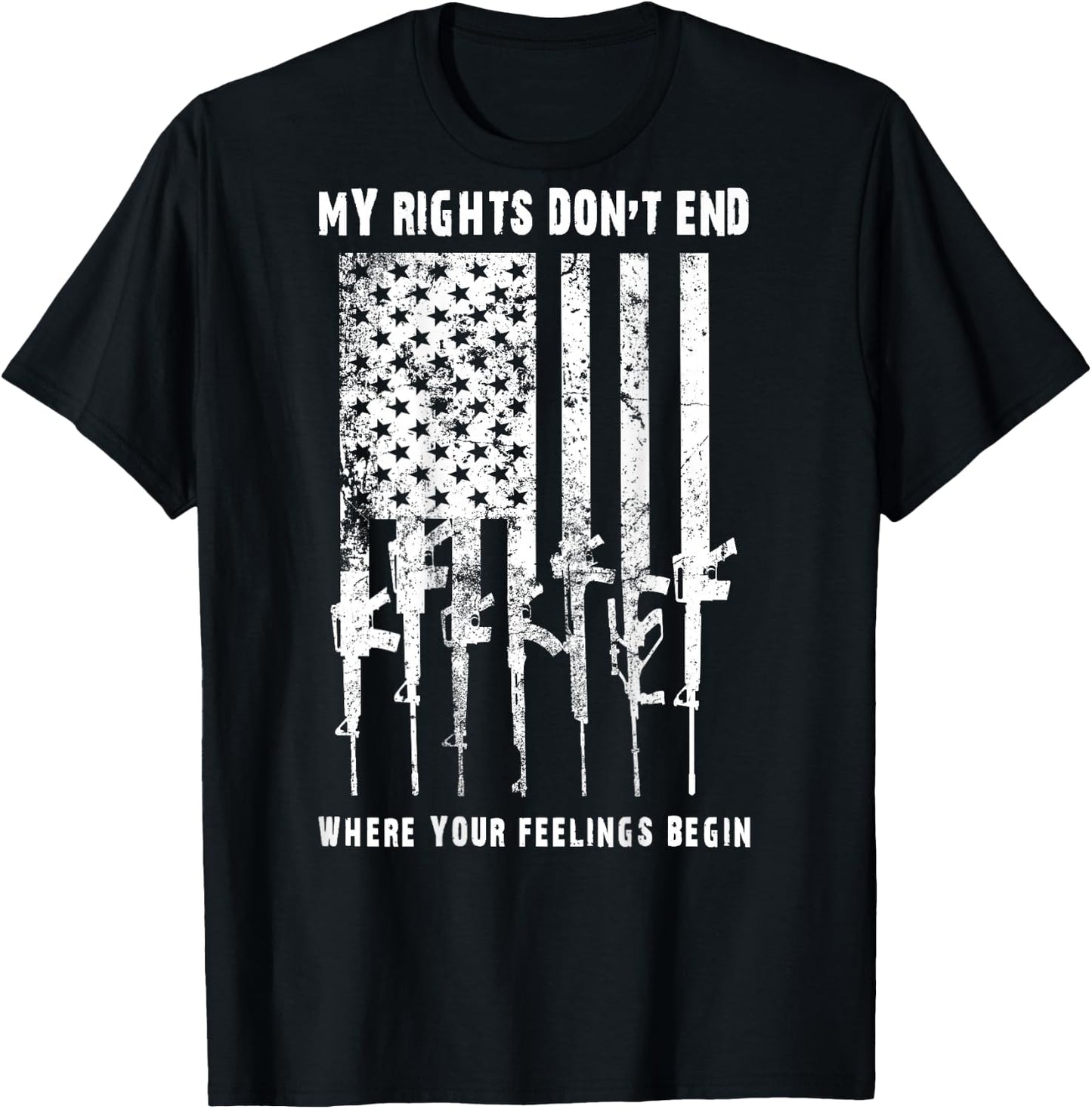 2nd Amendment Feelings America USA Patriotic Funny T-Shirt - T-Shirt | Black
