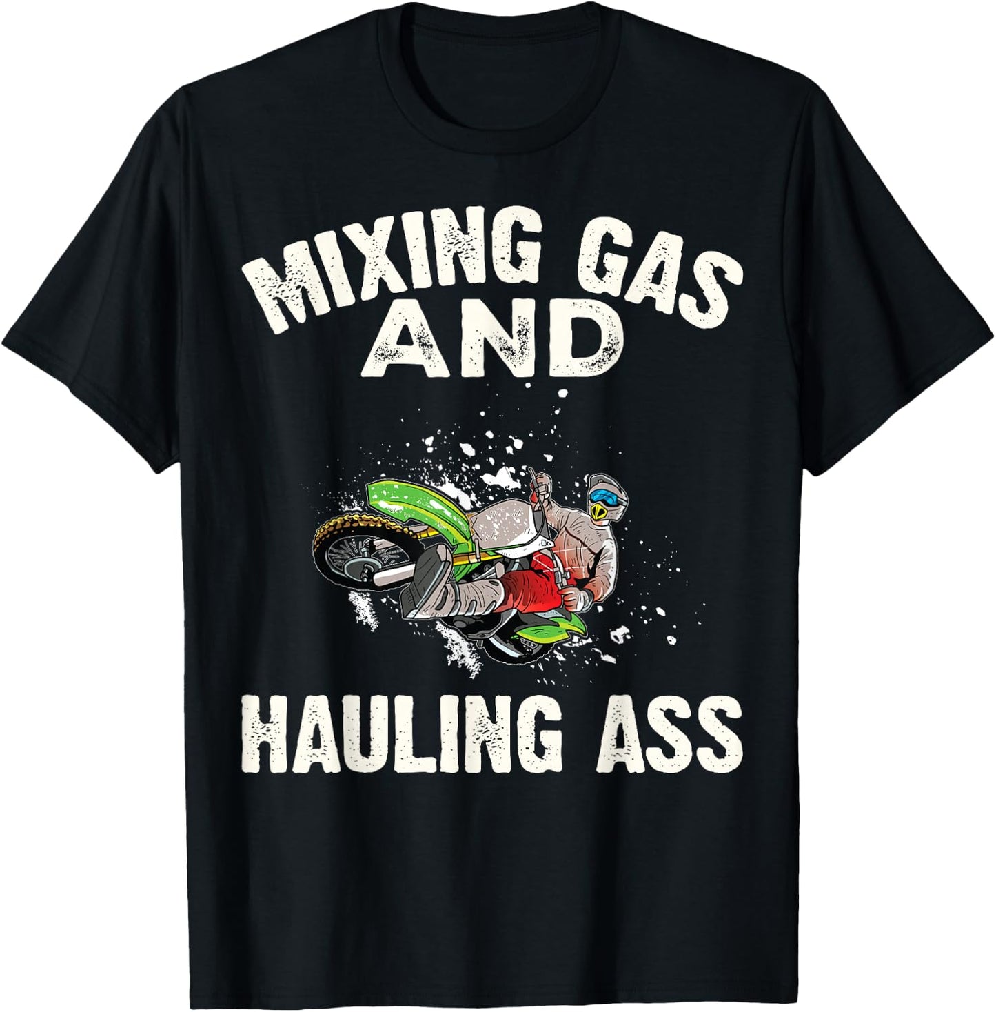 Mixing Gas And Hauling Ass Motocross Dirt Bike Boys T-Shirt - T-Shirt | Black