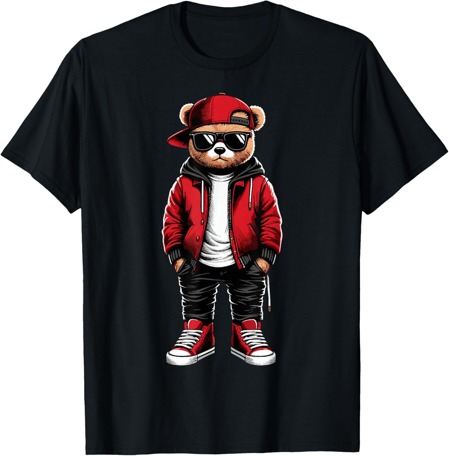 Hip Hop Teddy Bear Rap Music T-Shirt - T-Shirt | Black
