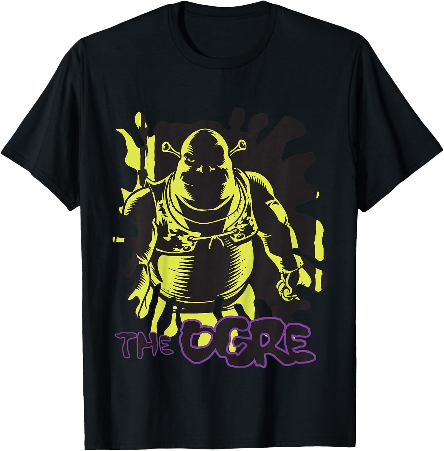 Kids DreamWorks Shrek the Ogre Splash T-Shirt - T-Shirt | Black