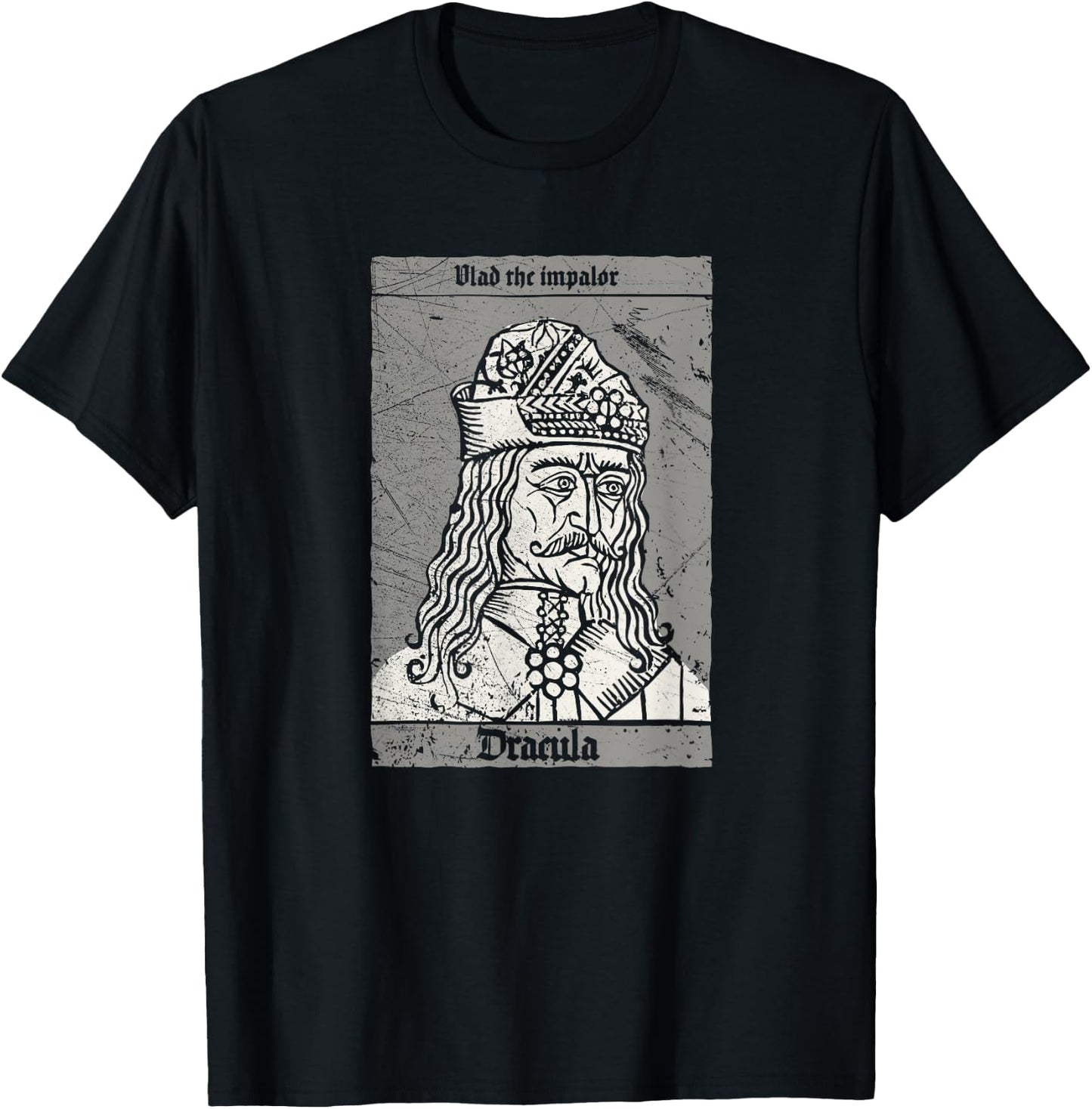 Occult Dracula - Vlad The Impaler Horror Vampire T-Shirt - T-Shirt | Black