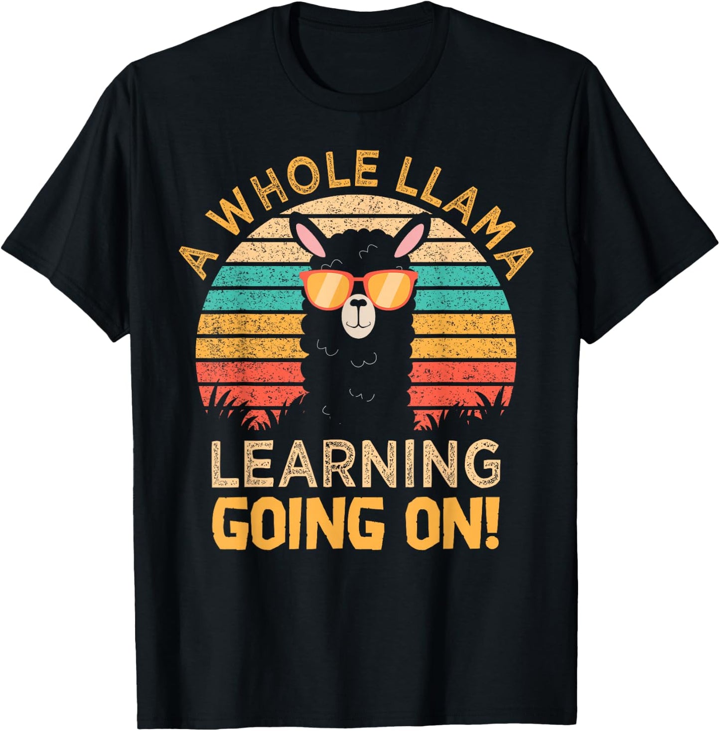 A Whole Llama Learning Going on! Students and Teachers T-Shirt - T-Shirt | Black