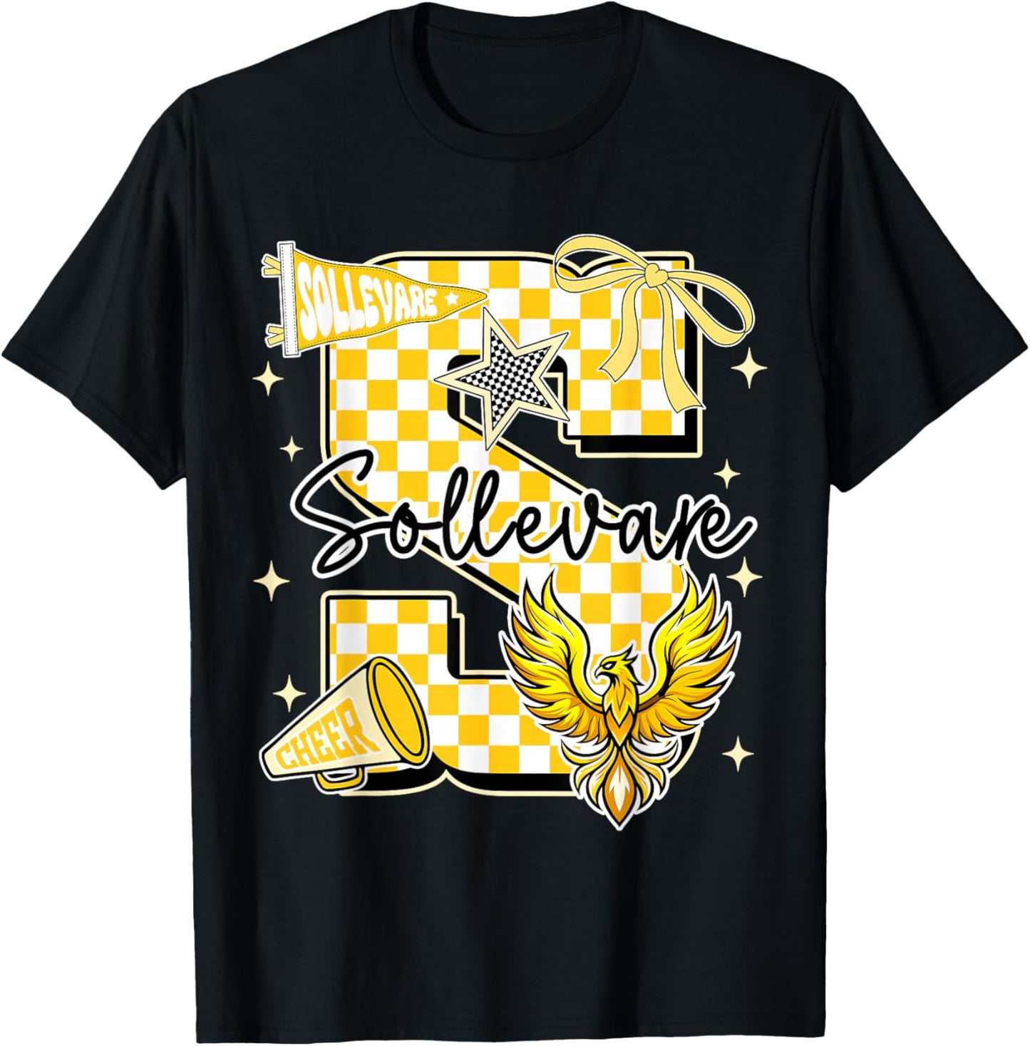 I Love Sollevare First Name Personalized Varsity T-Shirt - T-Shirt | Black