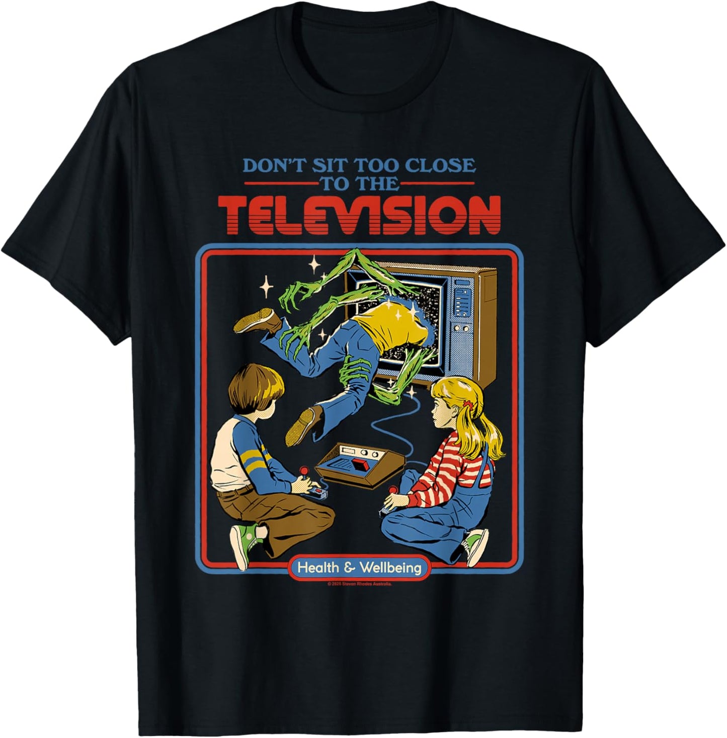 Don't Sit Too Close Monsters Retro Vintage Funny Adult Humor T-Shirt - T-Shirt | Black