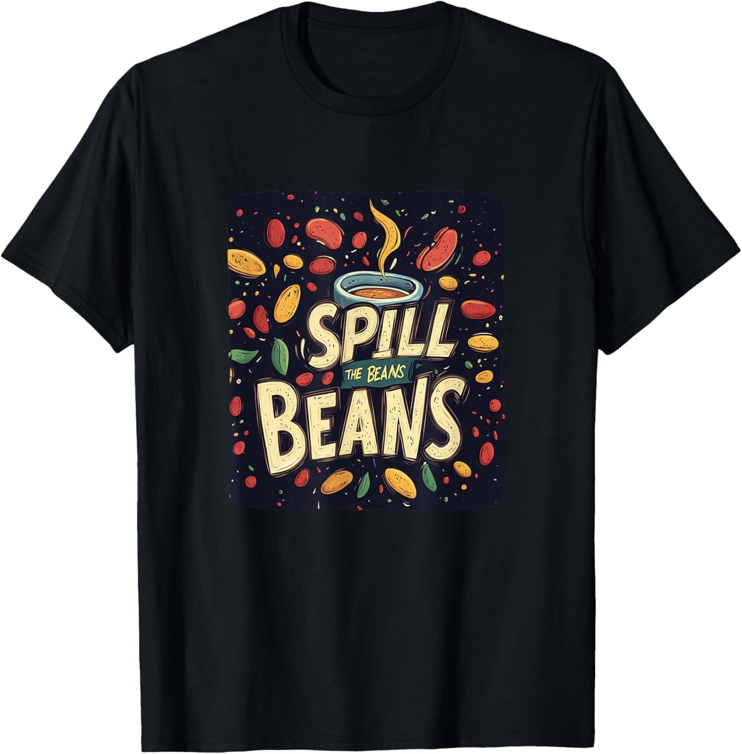 Cool the beans with colourful beans T-Shirt - T-Shirt | Black