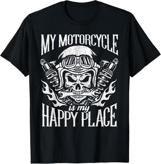 Motorcycle Funny Humor Motorcycles Biker Quotes Sayings T-Shirt - T-Shirt | Black