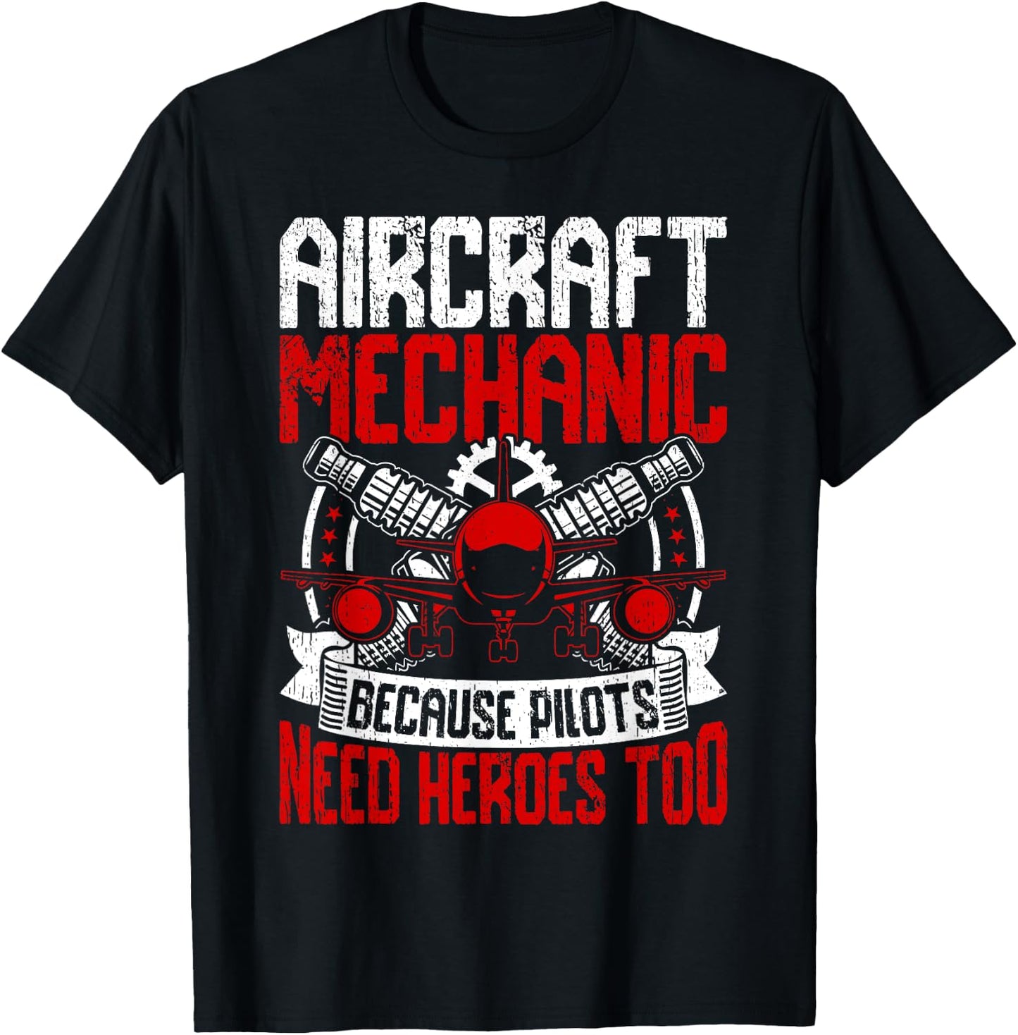 Funny Aircraft Mechanic Men Women Aviation Mechanic T-Shirt - T-Shirt | Black