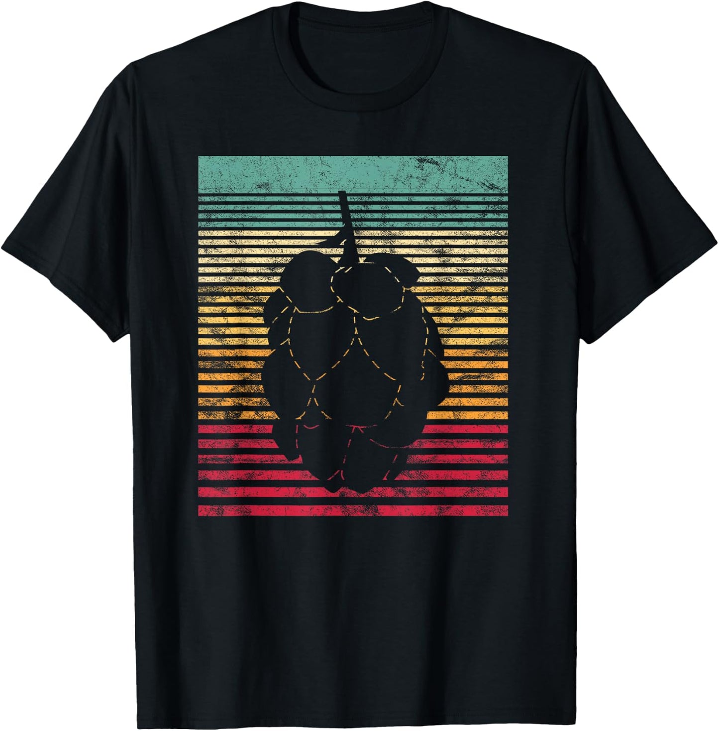 Craft Beer Retro Vintage Hops Leaf Beer Brewing 80's Style T-Shirt - T-Shirt | Black