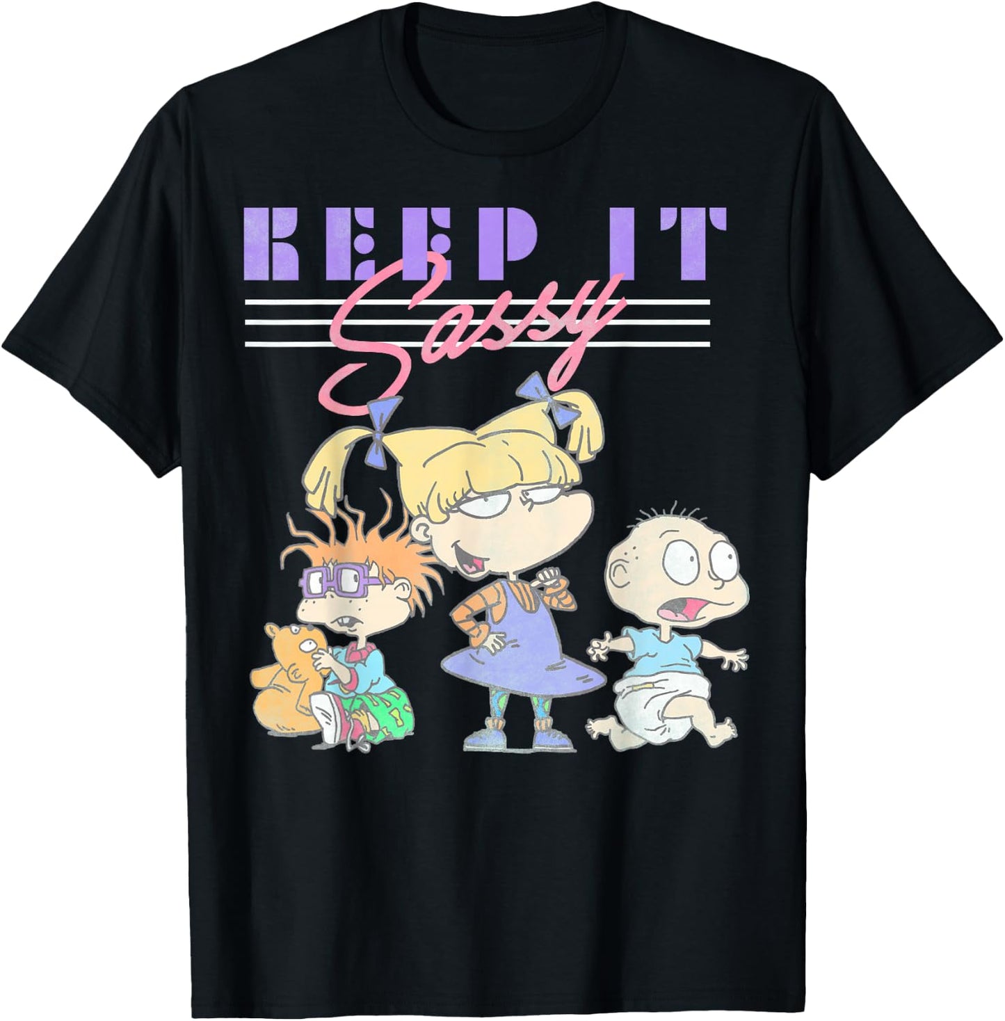 Nickelodeon Rugrats Angelica Keep It Sassy T-Shirt - T-Shirt | Black