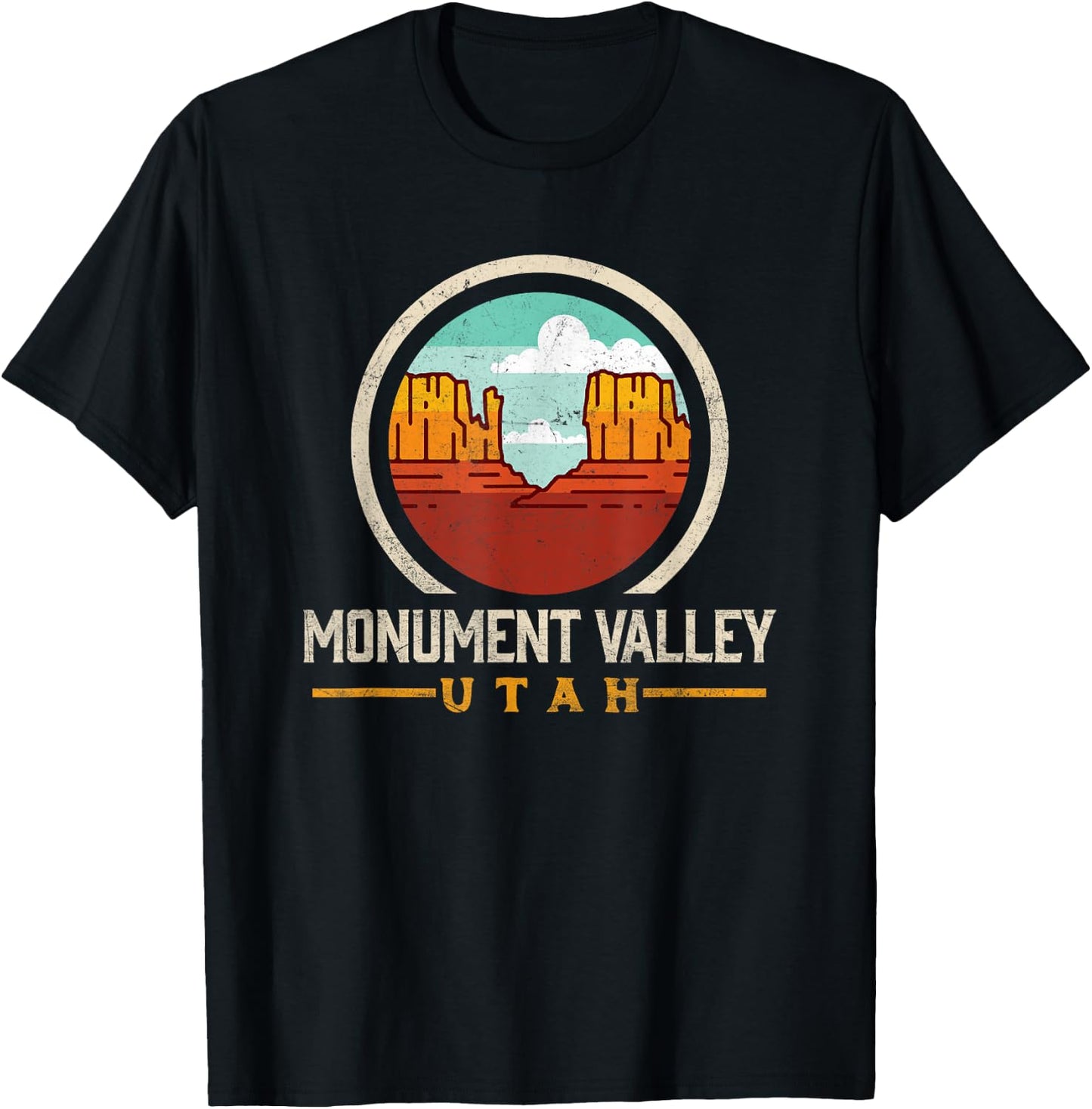 Monument Valley - Classic Vintage Seal Design T-Shirt - T-Shirt | Black