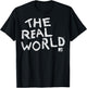 MTV The Real World White Text Title Logo T-Shirt - T-Shirt | Black