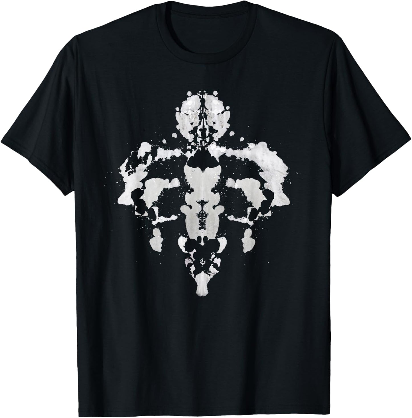 Rorschach Ink Blot Test T Shirt white Psychology gift T-Shirt - T-Shirt | Black