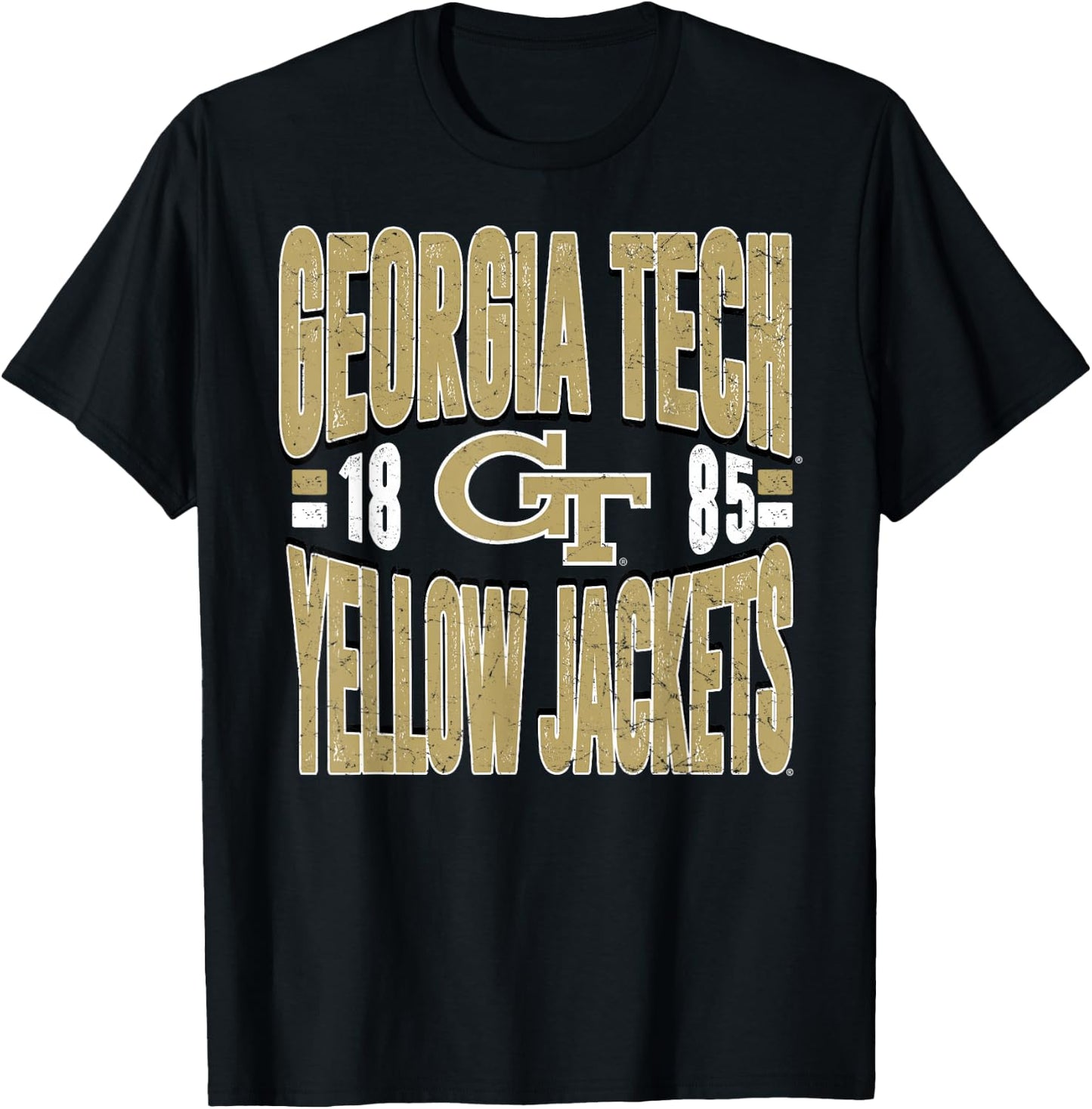 Georgia Tech Yellow Jackets Vintage 90's Retro Navy T-Shirt - T-Shirt | Black