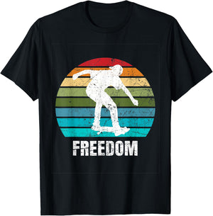 Skateboard means freedom T-Shirt - T-Shirt | Black