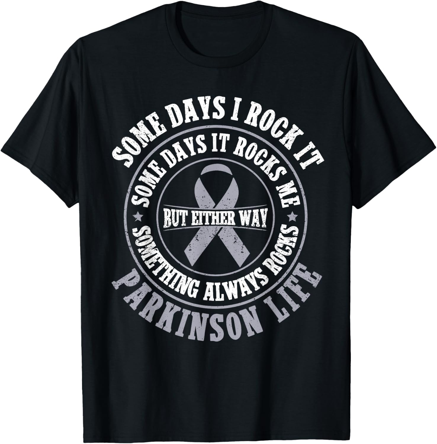 Funny Parkinsons Warrior Parkinsons Disease Awareness T-Shirt - T-Shirt | Black