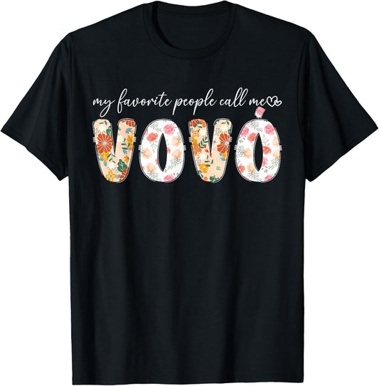 Proud Vovó Grandma Vovó Grandmother T-Shirt - T-Shirt | Black