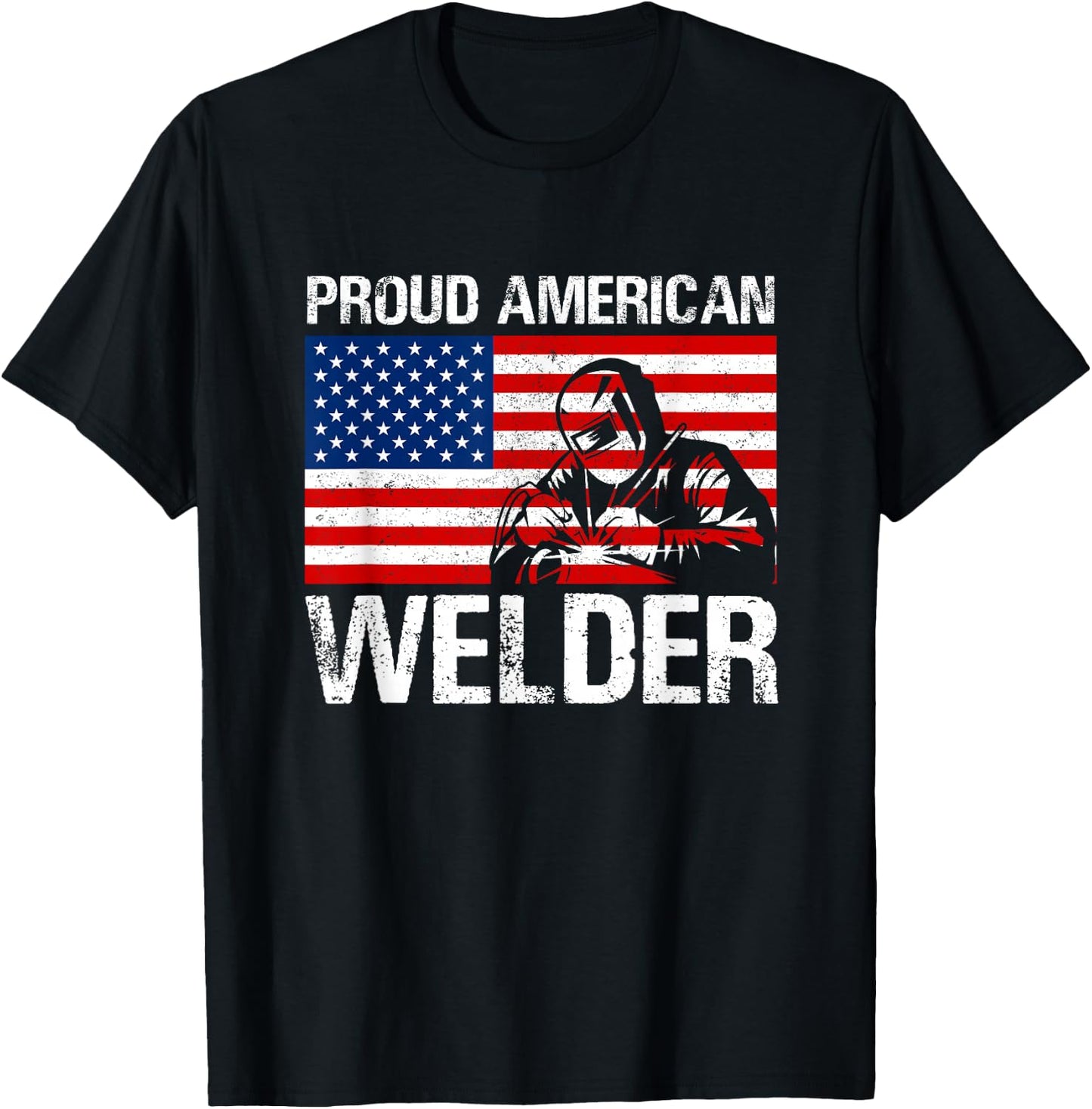 Proud American Welder product Welder Gifts T-Shirt - T-Shirt | Black