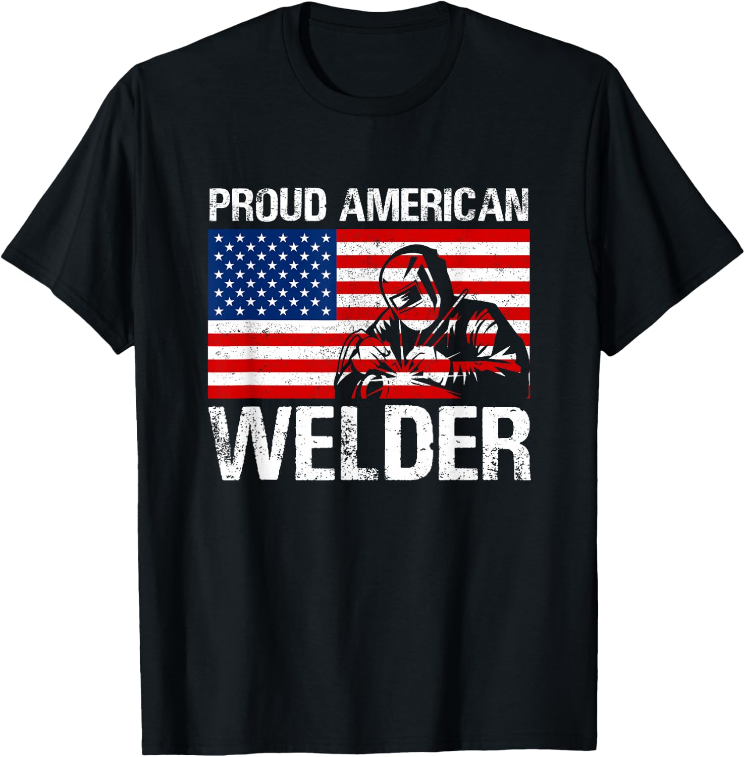Proud American Welder product Welder Gifts T-Shirt - T-Shirt | Black