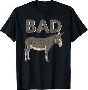 Funny Bad Ass Donkey Gift Shirt T-Shirt - T-Shirt | Black