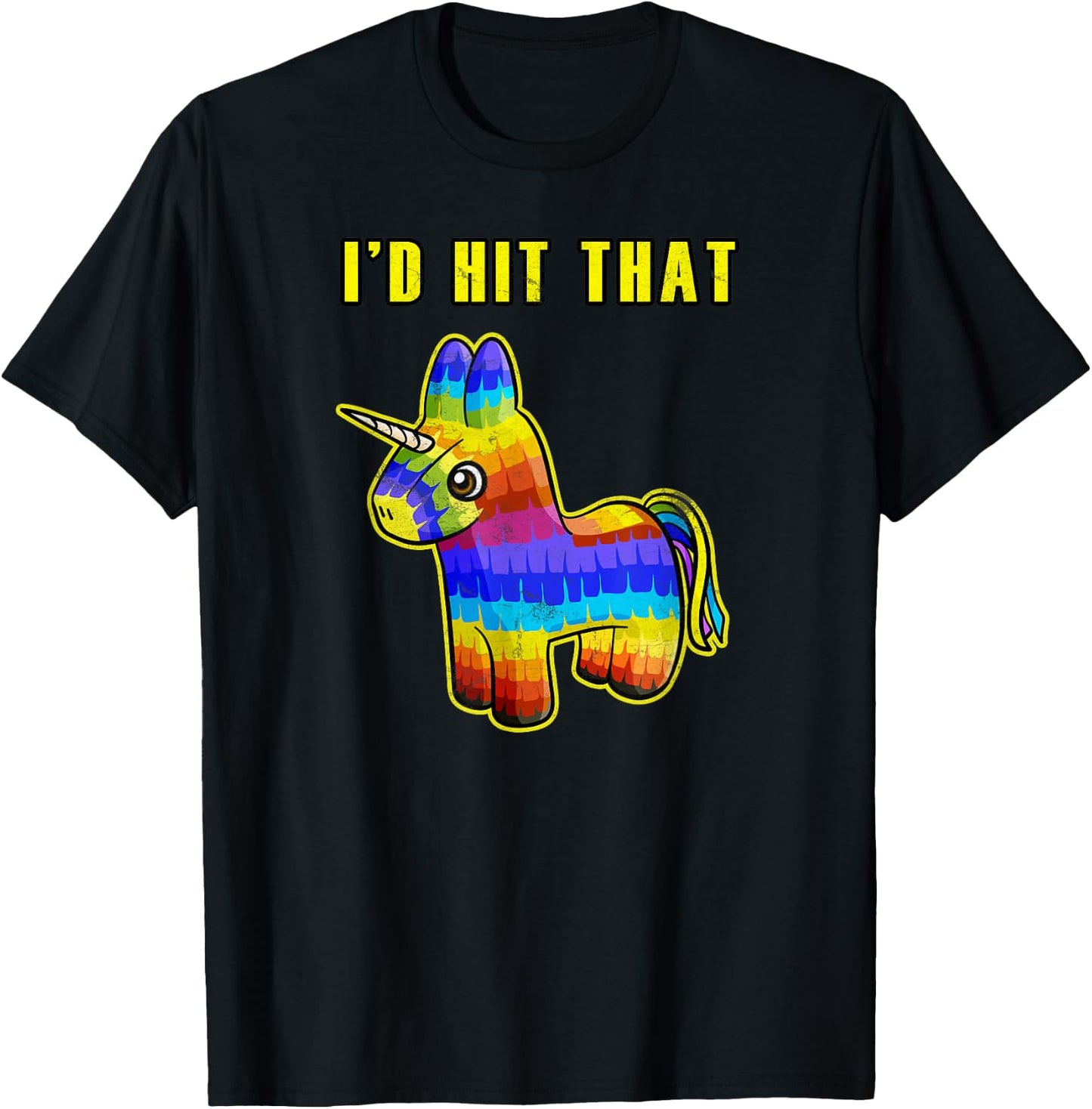 I'd Hit that Pinata Unicorn Kids Mexican Pinata Gift T-Shirt - T-Shirt | Black