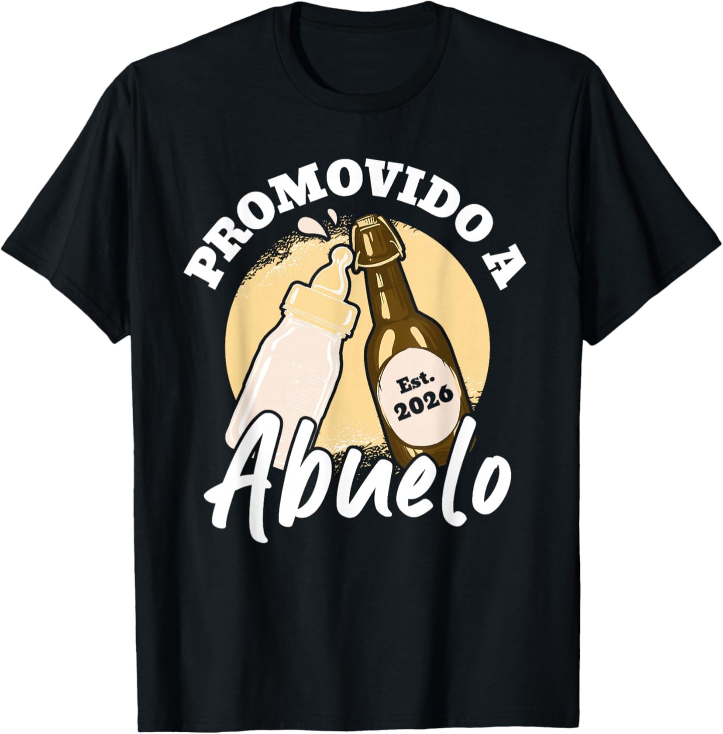 Abuelo Cargando Promovido A Abuelo 2026 T-Shirt - T-Shirt | Black