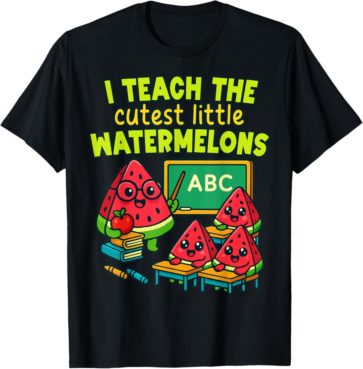 Teacher Back to School Teach Cutest Little Watermelons 2nd T-Shirt - T-Shirt | Black