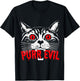 Purr Evil Satanic Cat Spooky design for Halloween Women Kids T-Shirt - T-Shirt | Black