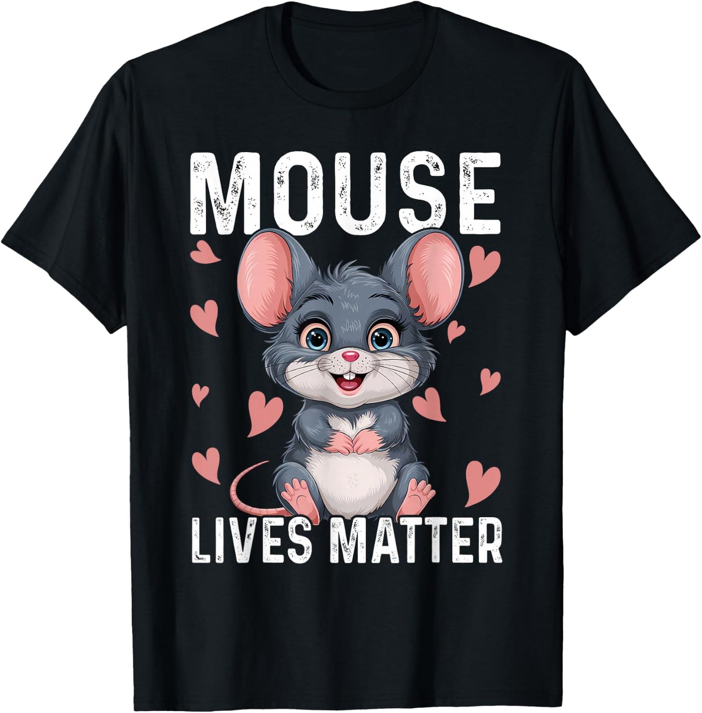 Funny Mice Design Mouse Lives Matter T-Shirt - T-Shirt | Black
