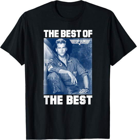 Top Gun The Best of The Best Iceman Blue Photo Action Movie T-Shirt - T-Shirt | Black