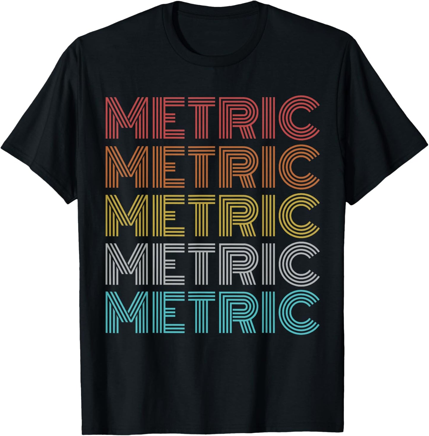Retro Vintage Metric T-Shirt - T-Shirt | Black
