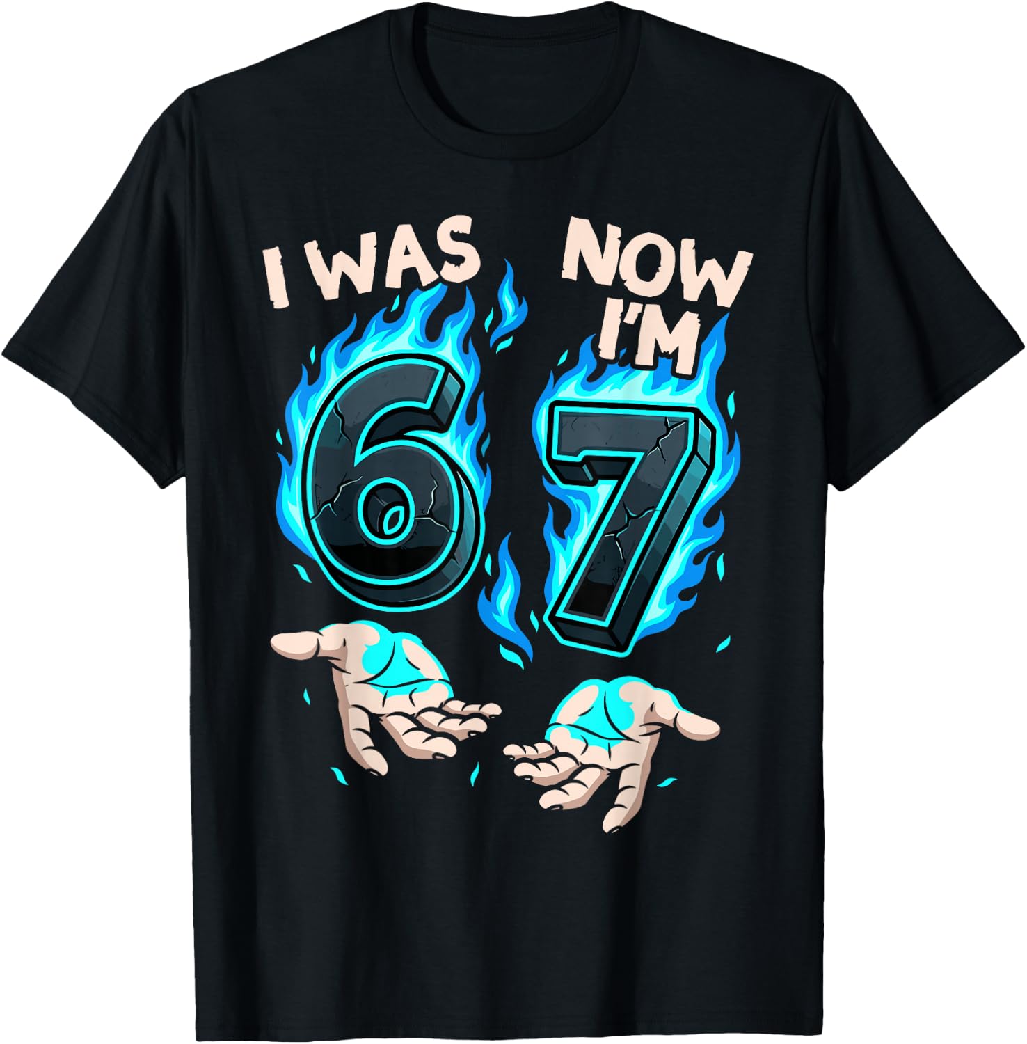 I was 6 Now I'm 7 Year Old 7th Birthday 6 7 Birthday Boys T-Shirt - T-Shirt | Black