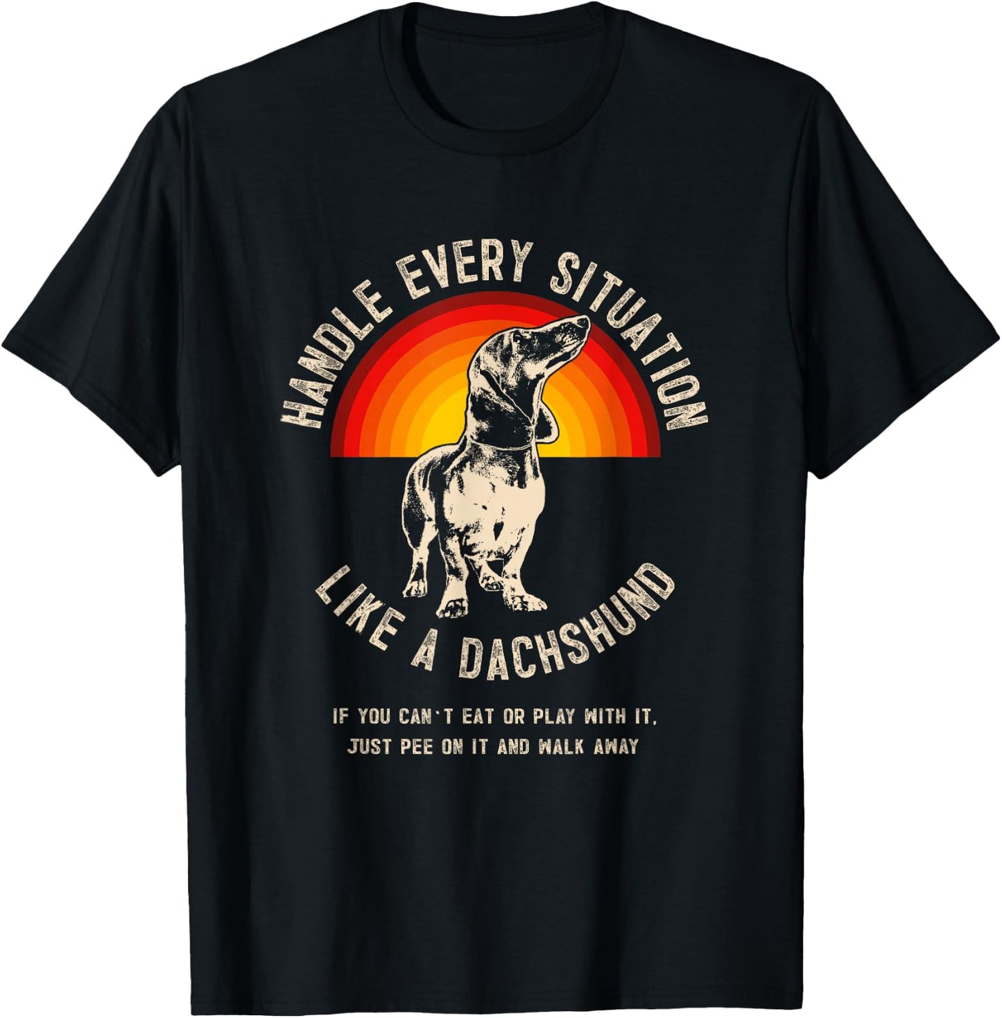 Dachshund Doxie Wiener Sausage Dog T-Shirt - T-Shirt | Black
