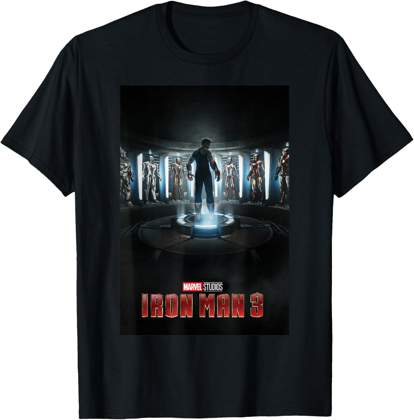 Marvel Studios Iron Man 3 Movie Poster Graphic T-Shirt - T-Shirt | Black