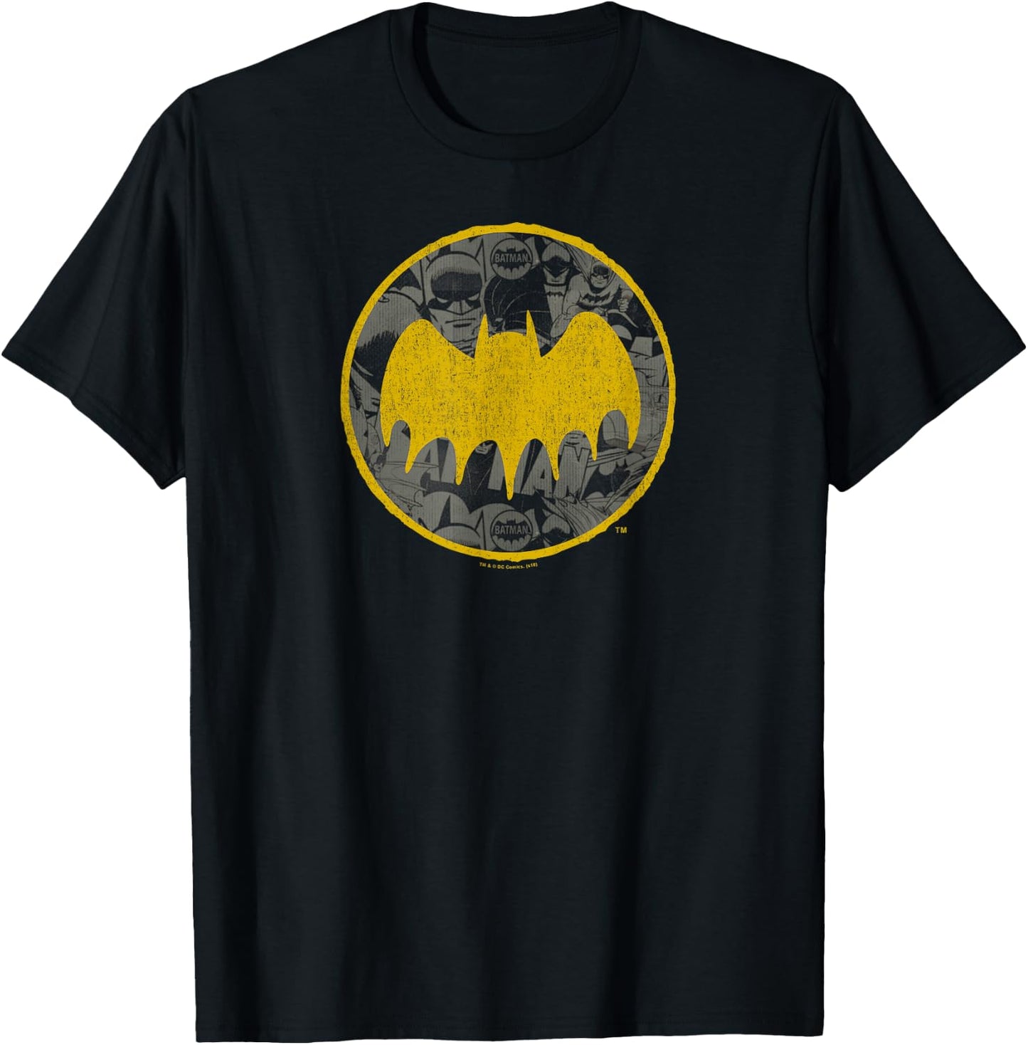 Batman Vintage Symbol Collage T Shirt T-Shirt - T-Shirt | Black