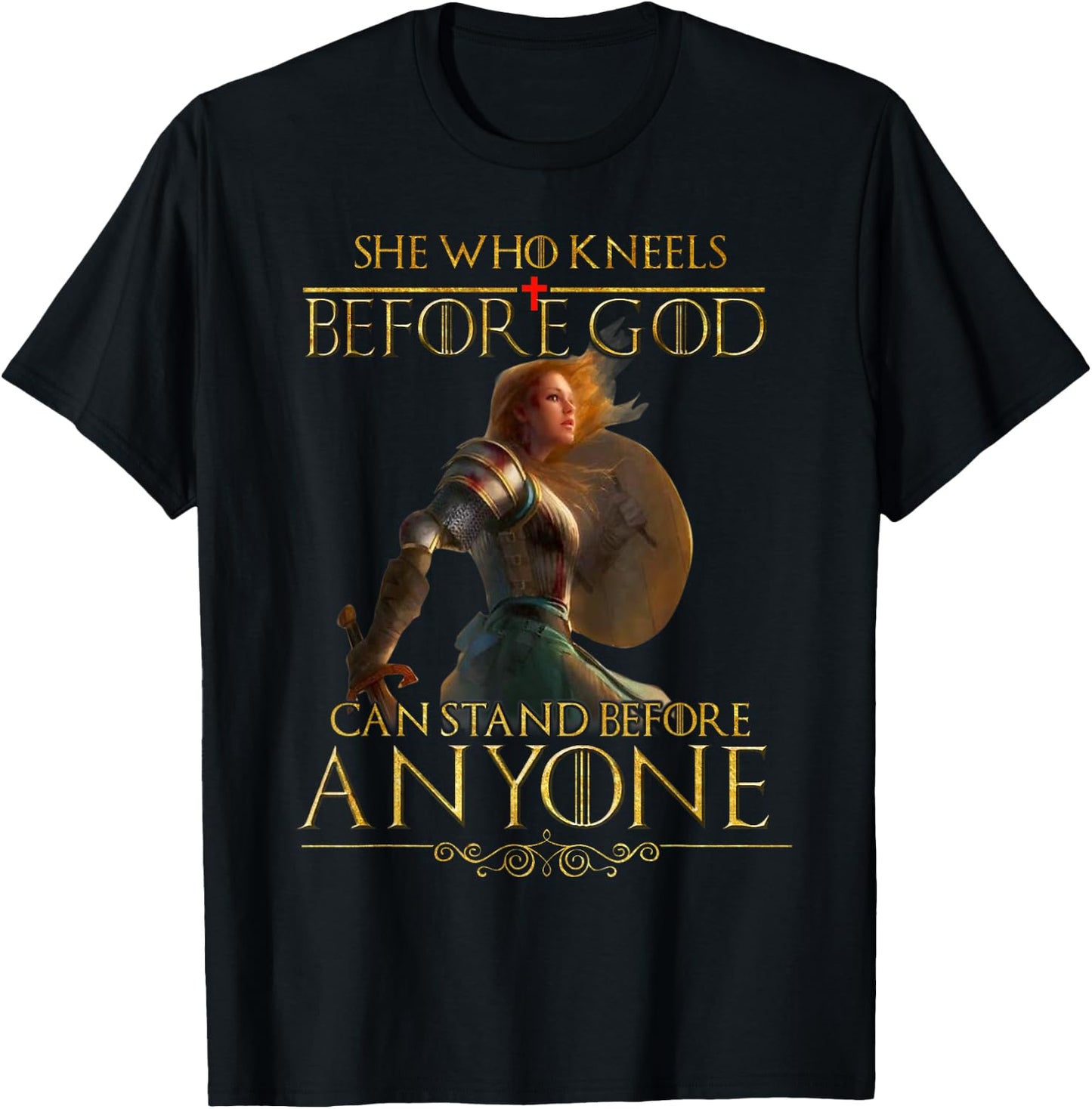 Knight Templar - She Who Kneels Before shirt T-Shirt - T-Shirt | Black