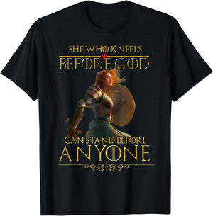Knight Templar - She Who Kneels Before shirt T-Shirt - T-Shirt | Black